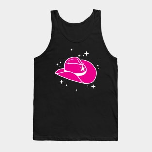 Hot Pink Cowboy Hat Cowgirl Aesthetic Tank Top